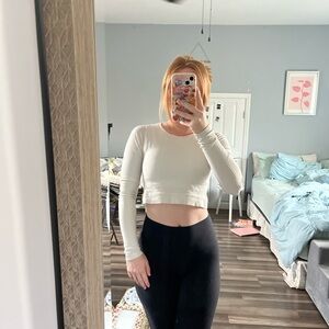 Lululemon ebb to street long sleeve crop top